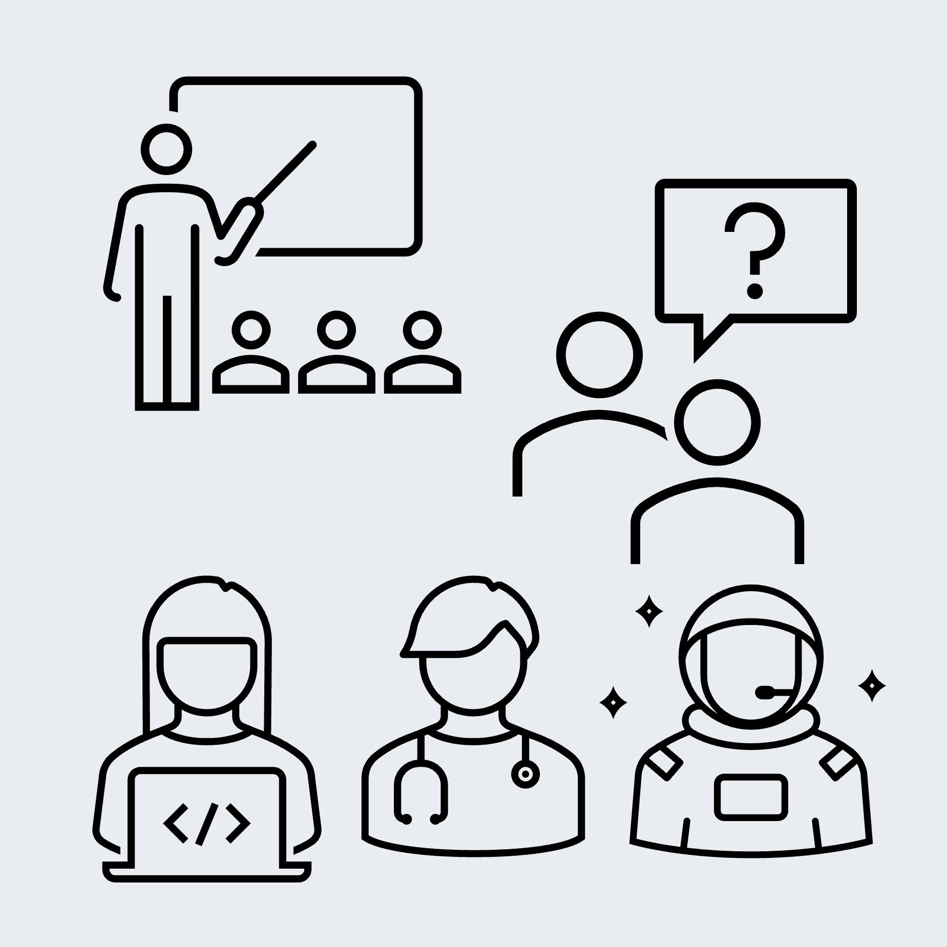 Verschiedene Berufsbilder