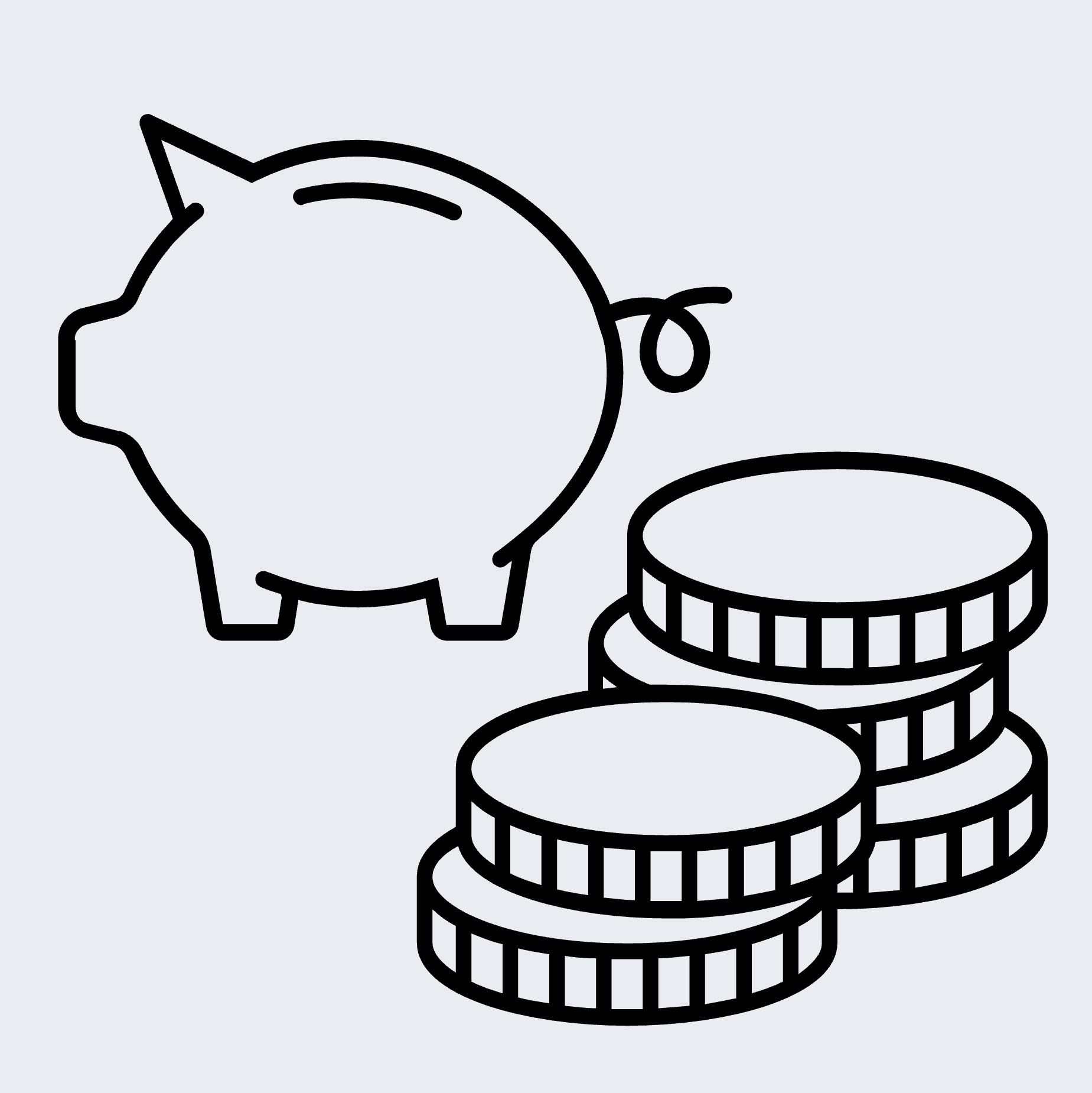 Geld und Sparschwein